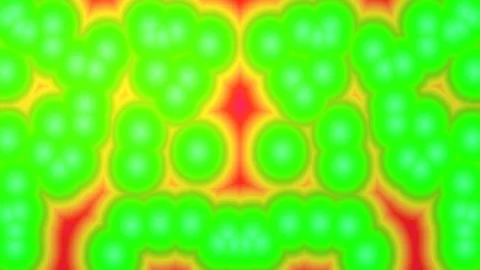 Abstract Glowing Bubbles Pattern, Psychedelic Swirls, Neon Purple and Green.. Stock Footage 332500250