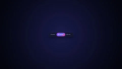 Abstract glowing button toggle animation on dark background Stock Footage 346795123