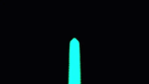 Abstract glowing capsule shape animating upward in dark background with sub.. Video stock 341690965