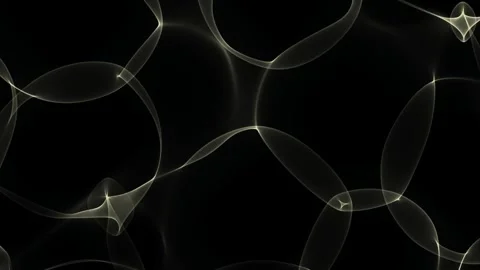 Abstract glowing caustic light waves on black background Stock Footage 340275522
