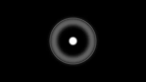 Abstract glowing circle animation on black background Stock Footage 317252605