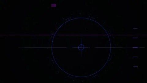 Abstract glowing circle with digital elements and data streams. Stock Footage 334465294