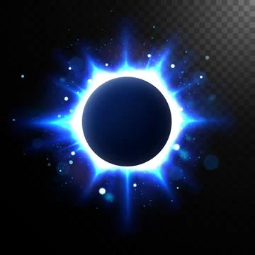 Abstract Glowing Circle, Elegant Illuminated Eclipse, Vector Illustration Stock Illustration