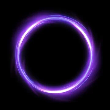 Abstract Glowing Circle, Elegant Illuminated Light Ring, Vector Illustration イラスト素材