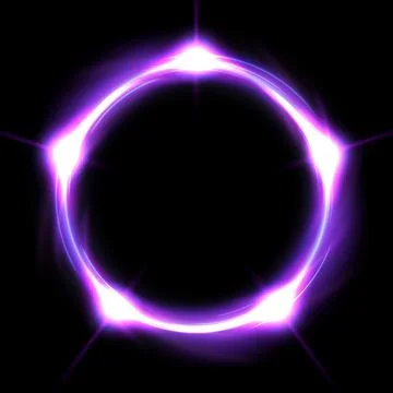 Abstract Glowing Circle, Elegant Illuminated Light Ring, Vector Illustration イラスト素材