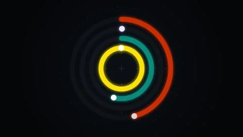 Abstract glowing circle loader animation for modern technology backgrounds Stock Footage 344639503