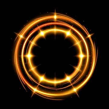 Abstract Glowing Circle with A Transparent Background Isolated, Vector Illu.. イラスト素材