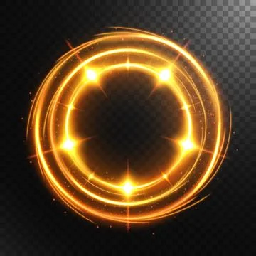 Abstract Glowing Circle with A Transparent Background Isolated, Vector Illu.. Stock Illustration