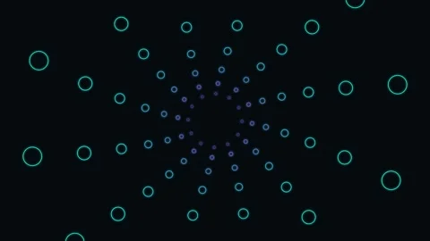 Abstract glowing circles and dots animation Stock Footage 341954436
