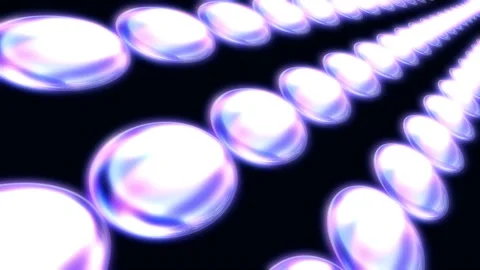 Abstract glowing circles on a black background Video stock 178958668