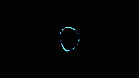 Abstract glowing circles in dark space with subtle camera drift Video stock 341719375
