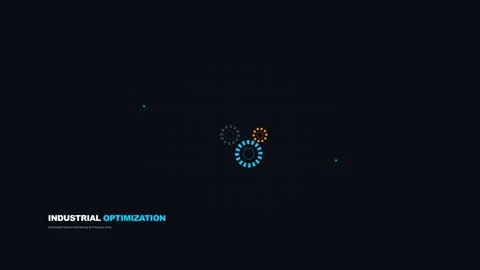 Abstract Glowing Circles Loading Animation on Dark Background Stock Footage 347157017