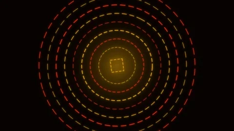 Abstract glowing circles motion background video Vidéo 344953884