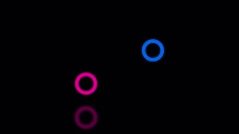 Abstract glowing circles pulse with light in dark background symbolizing da.. Stock Footage 342514510