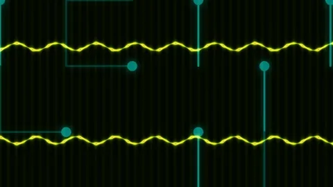 Abstract glowing circuit board background animation for digital data transf.. Stock Footage 336769192