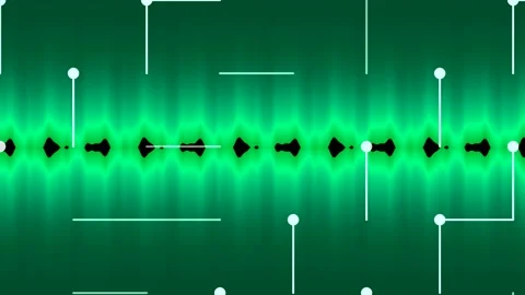 Abstract glowing circuit board pattern on dark purple background Stock Footage 336503564
