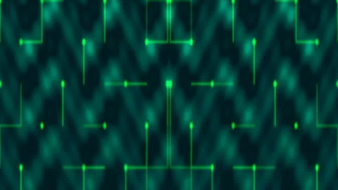 Abstract glowing circuit lines technology matrix data flow background Stock Footage 333441856