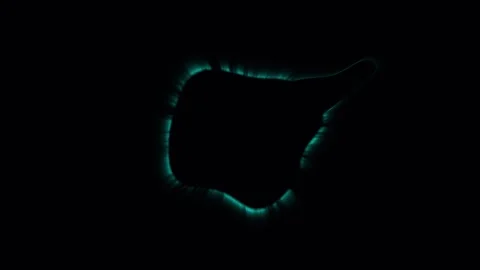 Abstract glowing circular shapes morphing slowly with subtle light effects .. Stock Footage 342516920