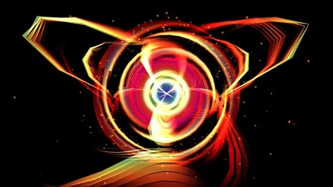 Abstract Glowing Colorful Hypnotic Polygon Animation Background Stock Footage 277333627