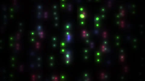 Abstract Glowing Colorful Light Dots Blinking On Dark Background. Stock Footage 334465677