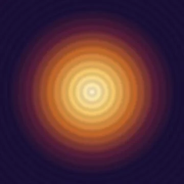 Abstract glowing concentric circles light effect on dark background Stock Illustration