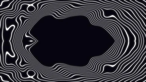 Abstract Glowing Contour Lines Form Irregular Opening Shape Background Vídeos de archivo 337087420