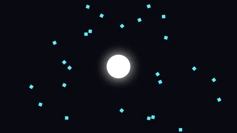 Abstract glowing cosmic energy orb and bokeh particle stream on black backg.. Stock Footage 337655928