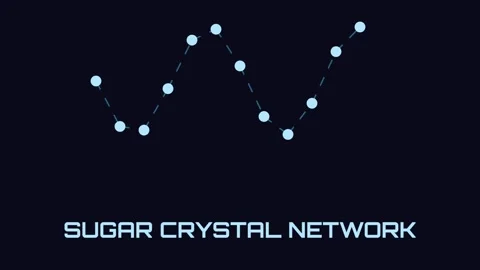 Abstract glowing crystalline data network structure technology visualizatio.. Stock Footage 337655878