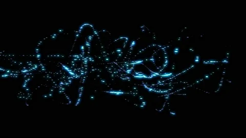 Abstract glowing curves Stock Footage 85668827