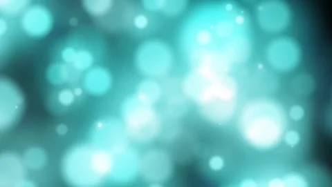 Abstract glowing cyan bokeh lights and floating particles background 库存影片 343500437