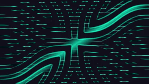 Abstract Glowing Cyan Digital Circuit Futuristic Motion Background Stock-Footage 332242334