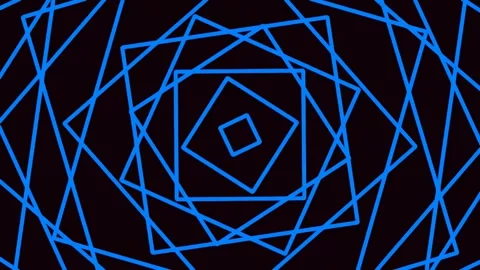 Abstract glowing cyan geometric network lines flowing through dark futurist.. Stock Footage 340380490