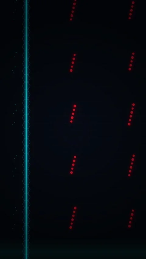 Abstract glowing cyan lines on dark background for modern tech video loop Stock Footage 344936714