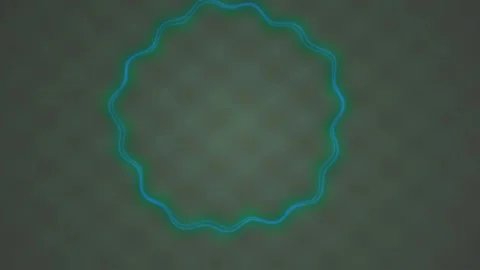 Abstract glowing cyan wavy circle loop animation background for modern tech.. Stock Footage 346330333