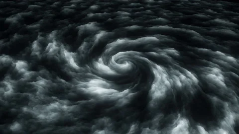 Abstract Glowing Dark Twisting Tornado Storm Cloud Formation Loop Video stock 141008141