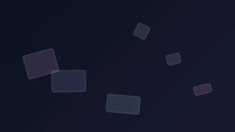 Abstract glowing data cubes pop animation on dark futuristic background Stock Footage 336837261