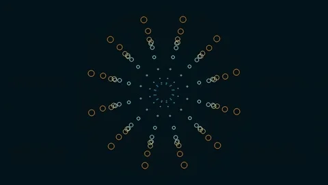 Abstract glowing data flow network connecting points on dark background Stock Footage 341057762