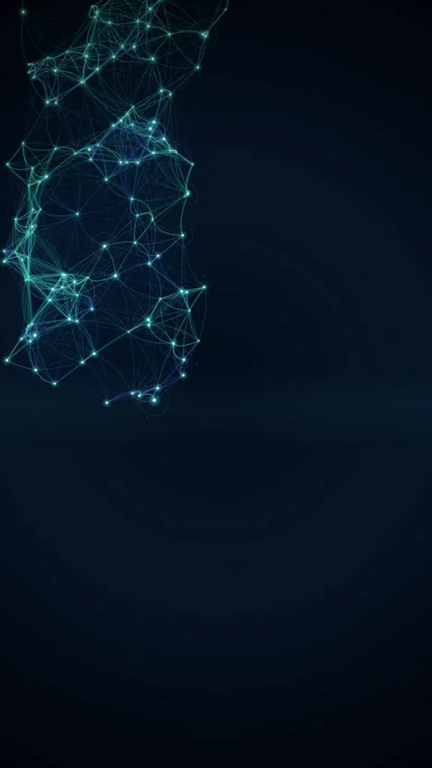 Abstract glowing data network connecting futuristic nodes and technology st.. Stock Footage 345497644