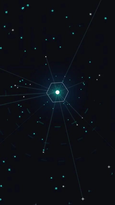 Abstract glowing data network connection lines in a dark futuristic cybersp.. Stock Footage 344940218