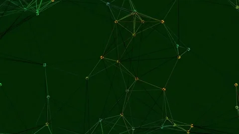 Abstract glowing data network lines connecting nodes on a dark background 库存影片 341057978