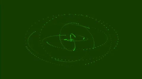 Abstract glowing data points visualization with futuristic geometric connec.. Stock Footage 336162901