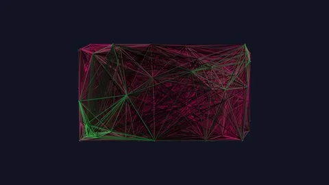 Abstract glowing data stream connecting complex technological network lines.. 库存影片 341055389