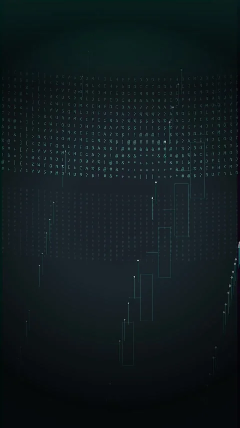 Abstract glowing data stream on deep dark background Stock Footage 345493734