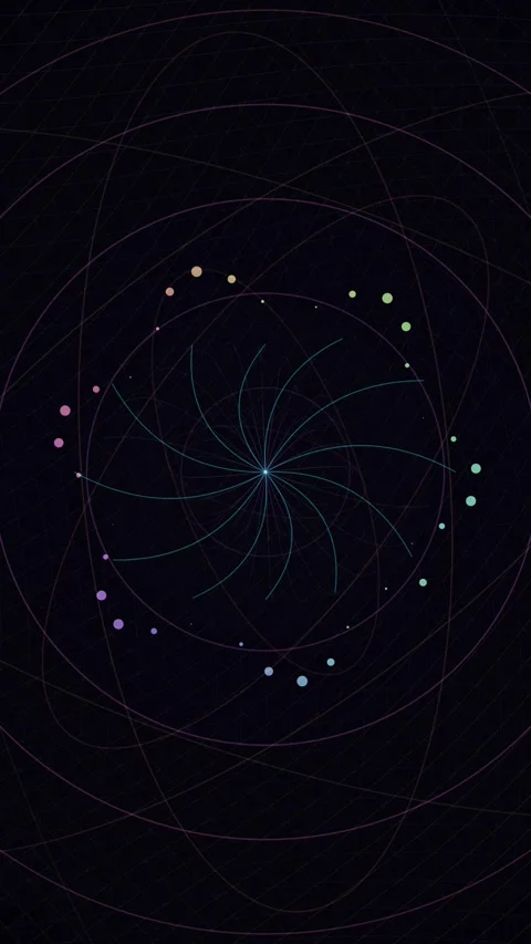 Abstract Glowing Data Visualization Background with Futuristic Geometric Pa.. Stock Footage 345493724