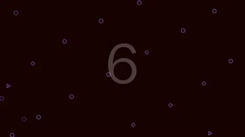 Abstract glowing digit '9' on black screen for digital count or futuristic .. Stock Footage 342204100