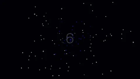 Abstract glowing digit nine animation on dark background with cinematic par.. Stock Footage 342204103