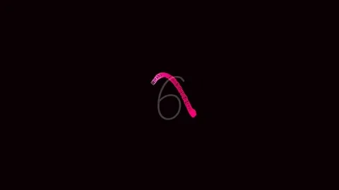 Abstract glowing digit nine graphic reveal on dark screen for countdown or .. Stock Footage 342204104