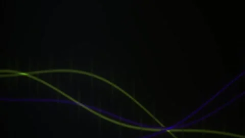 Abstract glowing digital audio sound wave motion graphics on black background Stock Footage 346330464