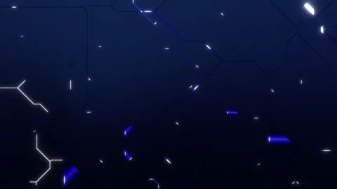 Abstract glowing digital background with futuristic circuit lines and data flow Stock Footage 346486478