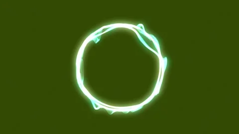 Abstract Glowing Digital Circle AI Assistant Interface Animation on Green Screen Stock Footage 338169153